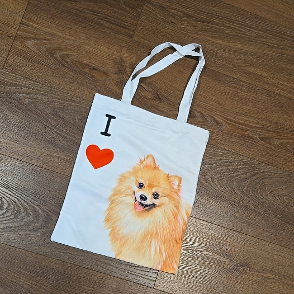 NAYOTHECORGI POMERANIAN ART CANVAS TOTE BAG. #6876 - Picture 2 of 4